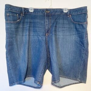 Sonoma Womens  Mid-rise Bermuda Denim Jean‎ Shorts Size 24W